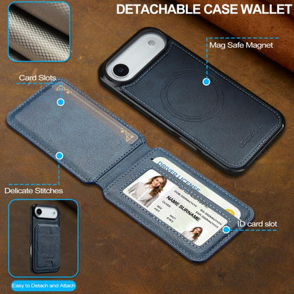 For iPhone Air LC.IMEEKE L3 Series Detachable RFID Card Bag Magsafe Phone Case(Blue) by LC.IMEEKE