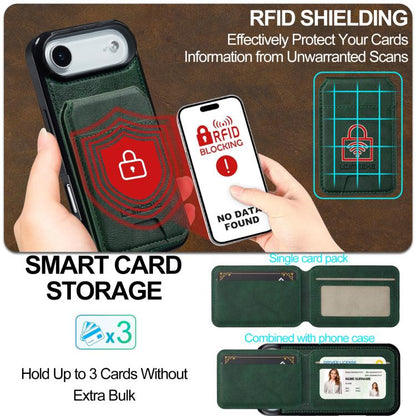 For iPhone Air LC.IMEEKE L3 Series Detachable RFID Card Bag Magsafe Phone Case(Green) by LC.IMEEKE
