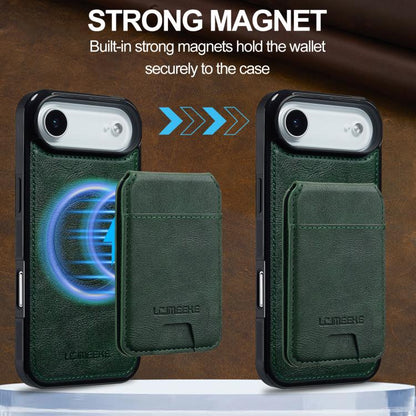 For iPhone Air LC.IMEEKE L3 Series Detachable RFID Card Bag Magsafe Phone Case(Green) by LC.IMEEKE