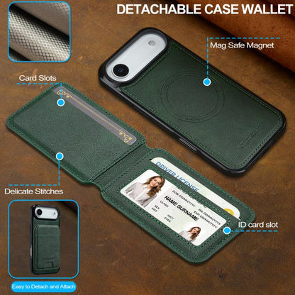 For iPhone Air LC.IMEEKE L3 Series Detachable RFID Card Bag Magsafe Phone Case(Green) by LC.IMEEKE