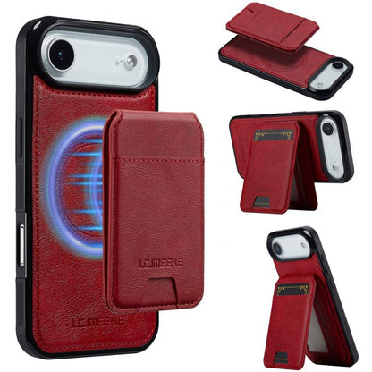 For iPhone Air LC.IMEEKE L3 Series Detachable RFID Card Bag Magsafe Phone Case(Red) by LC.IMEEKE
