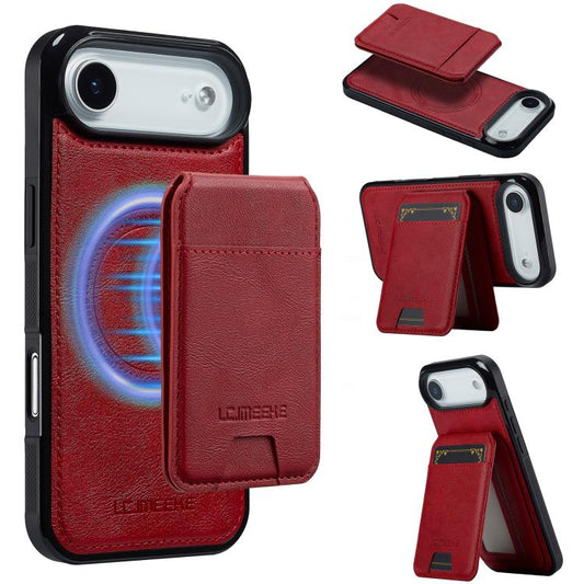 For iPhone Air LC.IMEEKE L3 Series Detachable RFID Card Bag Magsafe Phone Case(Red) by LC.IMEEKE
