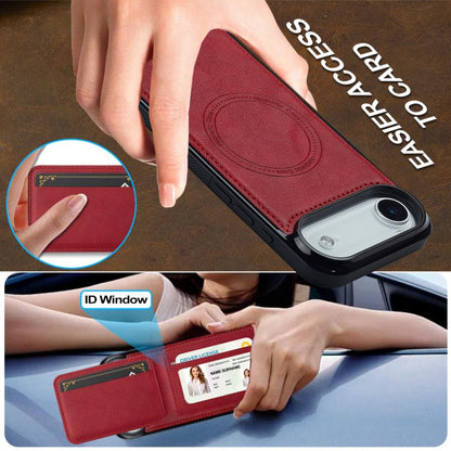 For iPhone Air LC.IMEEKE L3 Series Detachable RFID Card Bag Magsafe Phone Case(Red) by LC.IMEEKE
