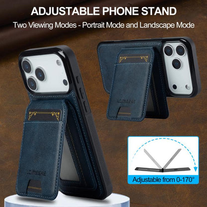 For iPhone 17 Pro Max LC.IMEEKE L3 Series Detachable RFID Card Bag Magsafe Phone Case(Blue) by LC.IMEEKE