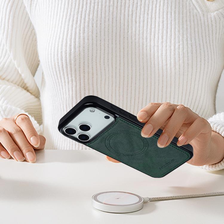 For iPhone 17 Pro Max LC.IMEEKE L3 Series Detachable RFID Card Bag Magsafe Phone Case(Green) by LC.IMEEKE