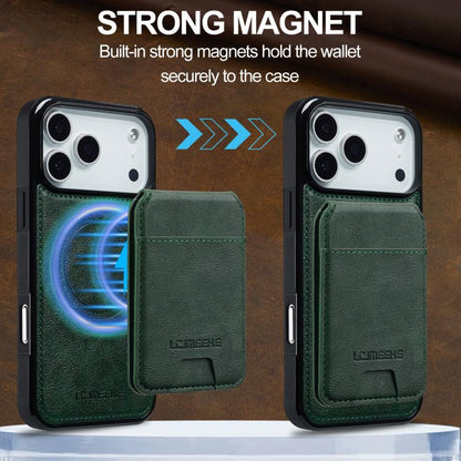For iPhone 17 Pro Max LC.IMEEKE L3 Series Detachable RFID Card Bag Magsafe Phone Case(Green) by LC.IMEEKE