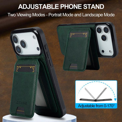 For iPhone 17 Pro Max LC.IMEEKE L3 Series Detachable RFID Card Bag Magsafe Phone Case(Green) by LC.IMEEKE