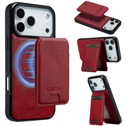 For iPhone 17 Pro Max LC.IMEEKE L3 Series Detachable RFID Card Bag Magsafe Phone Case(Red) by LC.IMEEKE