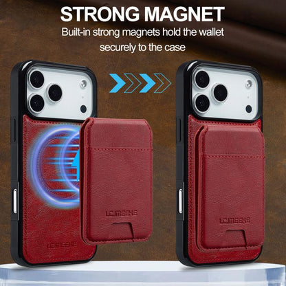 For iPhone 17 Pro Max LC.IMEEKE L3 Series Detachable RFID Card Bag Magsafe Phone Case(Red) by LC.IMEEKE