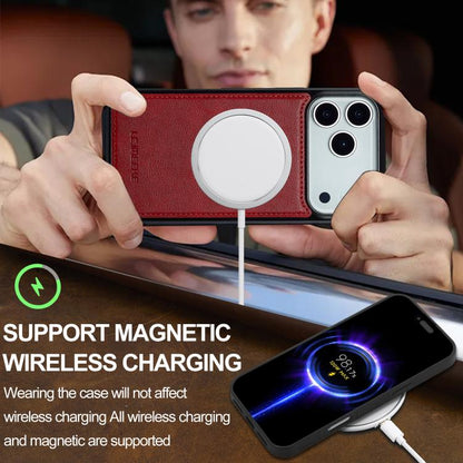 For iPhone 17 Pro Max LC.IMEEKE L3 Series Detachable RFID Card Bag Magsafe Phone Case(Red) by LC.IMEEKE