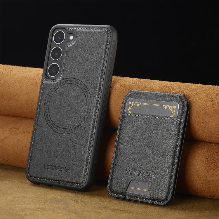 For Samsung Galaxy S25+ 5G LC.IMEEKE L3 Series Detachable RFID Card Bag Magsafe Phone Case(Black) by LC.IMEEKE