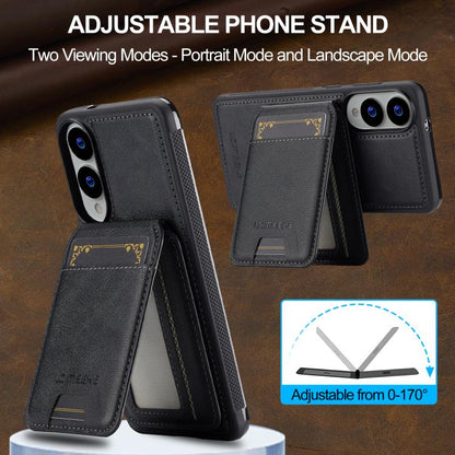 For Samsung Galaxy S25 Edge 5G LC.IMEEKE L3 Series Detachable RFID Card Bag Magsafe Phone Case(Black) by LC.IMEEKE