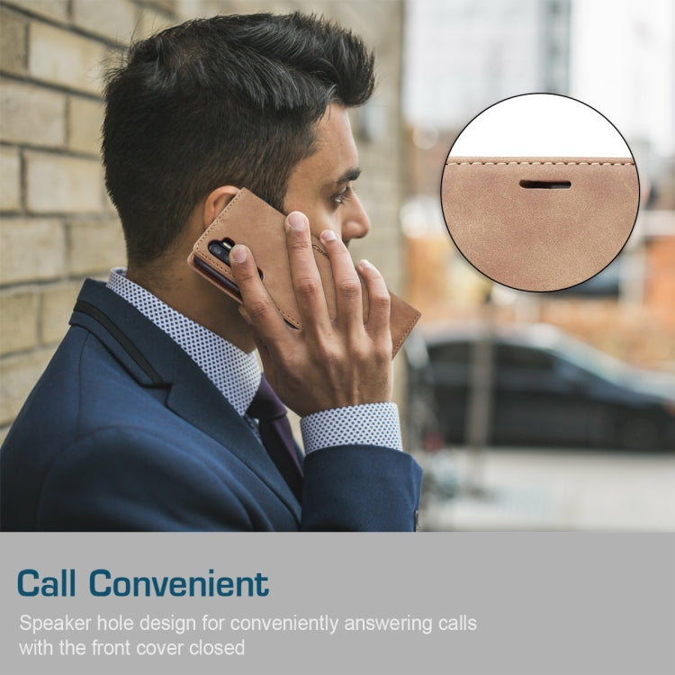 For OnePlus Nord CaseMe-013 Multifunctional Retro Frosted Horizontal Flip Leather Case with Card Slot & Holder & Wallet(Brown) by CaseMe