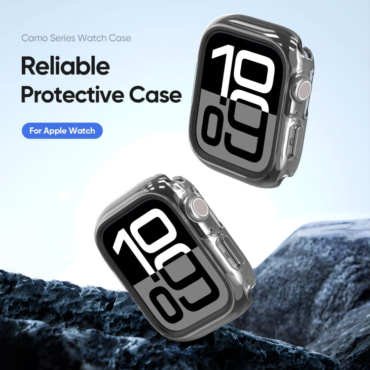For Apple Watch Series 10 / 11 46mm DUX DUCIS Camo Series TPU Hybrid PC Watch Protective Case(Black) by DUX DUCIS