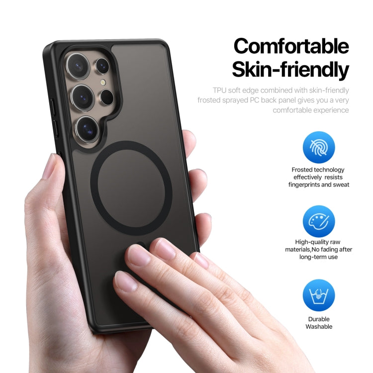 For Samsung Galaxy S25 Ultra 5G DUX DUCIS Yind Series MagSafe TPU Hybrid PC Phone Case(Black) by DUX DUCIS