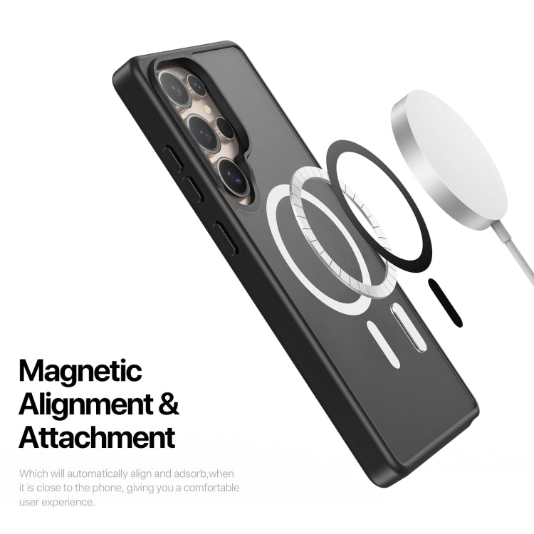 For Samsung Galaxy S25 Ultra 5G DUX DUCIS Yind Series MagSafe TPU Hybrid PC Phone Case(Black) by DUX DUCIS