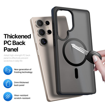 For Samsung Galaxy S25 Ultra 5G DUX DUCIS Yind Series MagSafe TPU Hybrid PC Phone Case(Black) by DUX DUCIS