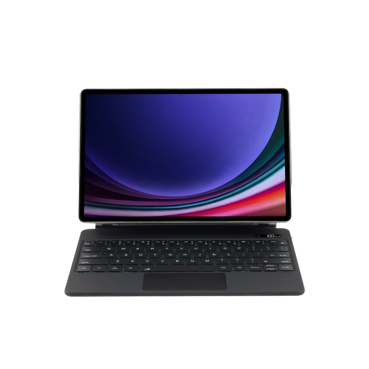 For Samsung Galaxy Tab S9 FE / S9 P710 Magnetic Bluetooth Keyboard Leather Tablet Case(Black) by bashfashion