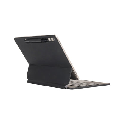 For Samsung Galaxy Tab S9 FE / S9 P710 Magnetic Bluetooth Keyboard Leather Tablet Case(Black) by bashfashion