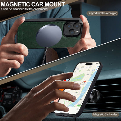 For iPhone 16 Pro LC.IMEEKE L5 Series Detachable RFID Card Bag Magsafe Phone Case(Green) by LC.IMEEKE