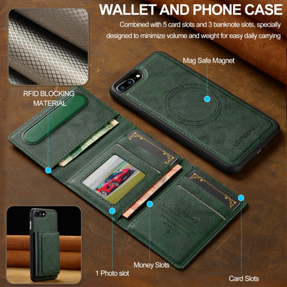 For iPhone SE 2024 LC.IMEEKE L5 Series Detachable RFID Card Bag Magsafe Phone Case(Green) by LC.IMEEKE