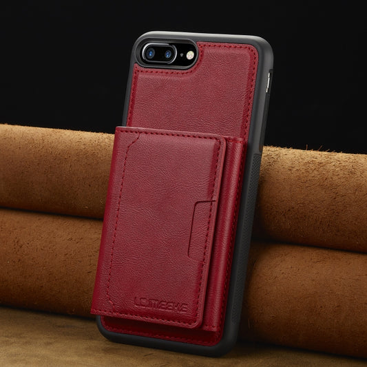 For iPhone SE 2024 LC.IMEEKE L5 Series Detachable RFID Card Bag Magsafe Phone Case(Red) by LC.IMEEKE