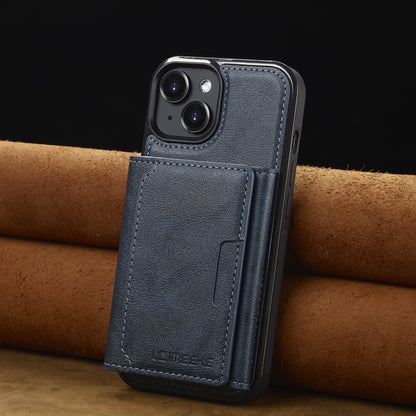 For iPhone 14 / 13 LC.IMEEKE L5 Series Detachable RFID Card Bag Magsafe Phone Case(Blue) by LC.IMEEKE