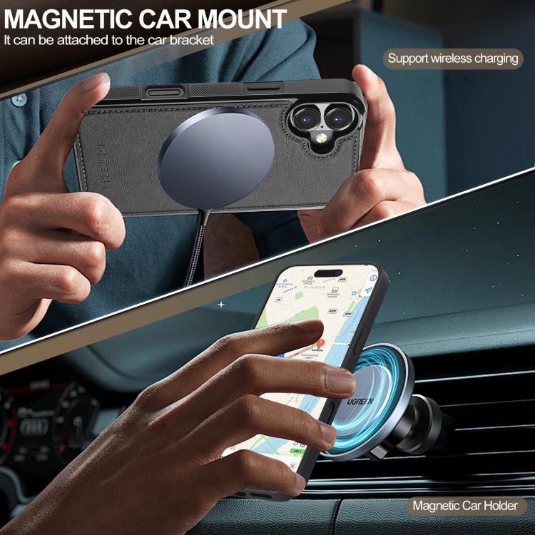 For iPhone 17 LC.IMEEKE L5 Series Detachable RFID Card Bag Magsafe Phone Case(Black) by LC.IMEEKE