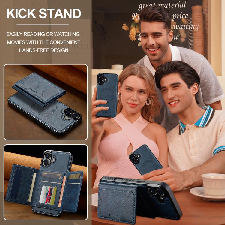 For iPhone 17 LC.IMEEKE L5 Series Detachable RFID Card Bag Magsafe Phone Case(Black) by LC.IMEEKE