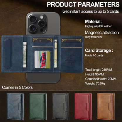 For iPhone 17 LC.IMEEKE L5 Series Detachable RFID Card Bag Magsafe Phone Case(Blue) by LC.IMEEKE