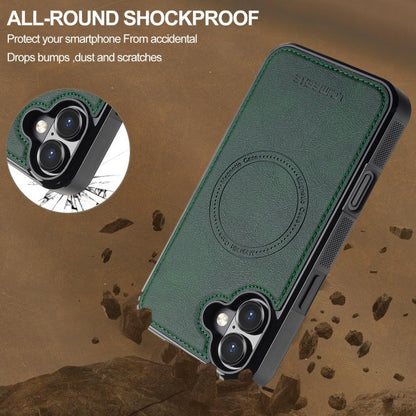 For iPhone 17 LC.IMEEKE L5 Series Detachable RFID Card Bag Magsafe Phone Case(Green) by LC.IMEEKE