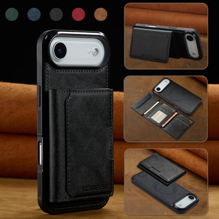 For iPhone Air LC.IMEEKE L5 Series Detachable RFID Card Bag Magsafe Phone Case(Black) by LC.IMEEKE
