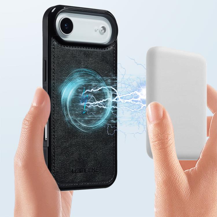 For iPhone Air LC.IMEEKE L5 Series Detachable RFID Card Bag Magsafe Phone Case(Black) by LC.IMEEKE