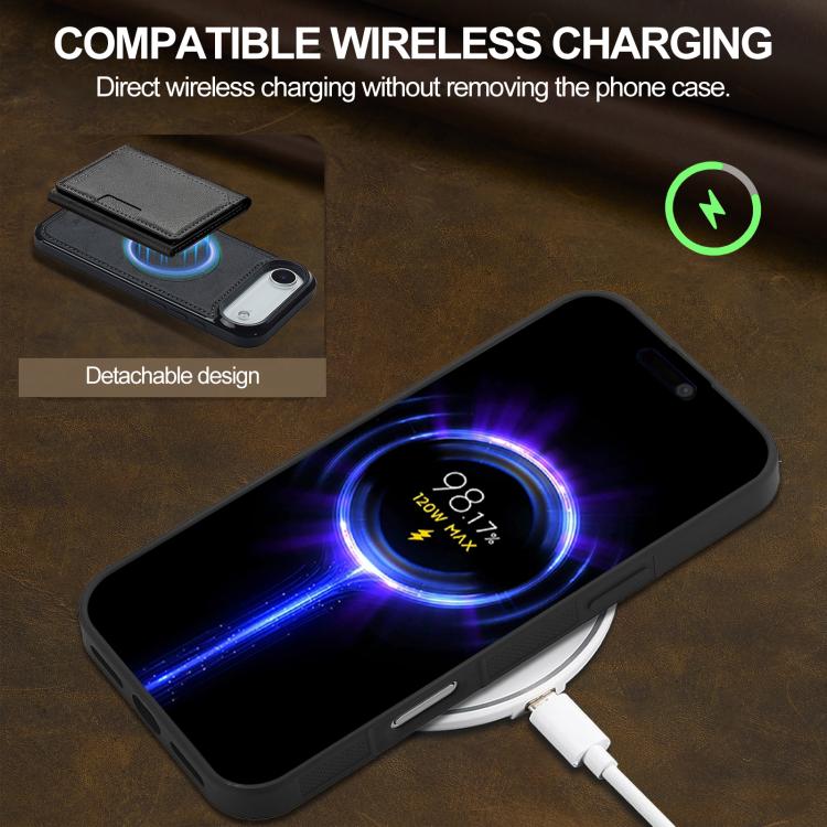 For iPhone Air LC.IMEEKE L5 Series Detachable RFID Card Bag Magsafe Phone Case(Black) by LC.IMEEKE