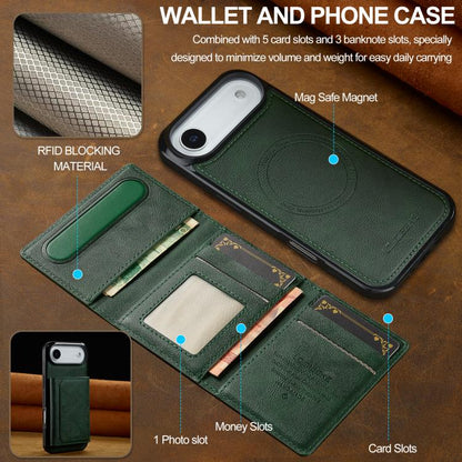 For iPhone Air LC.IMEEKE L5 Series Detachable RFID Card Bag Magsafe Phone Case(Green) by LC.IMEEKE