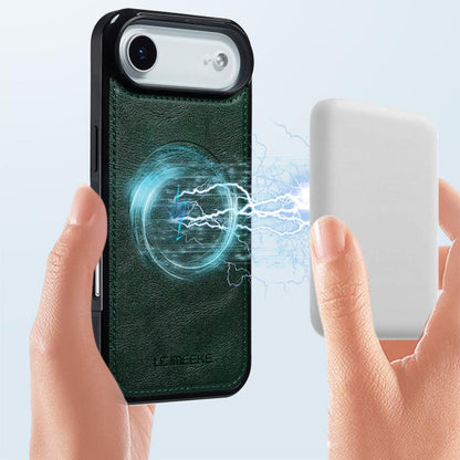 For iPhone Air LC.IMEEKE L5 Series Detachable RFID Card Bag Magsafe Phone Case(Green) by LC.IMEEKE