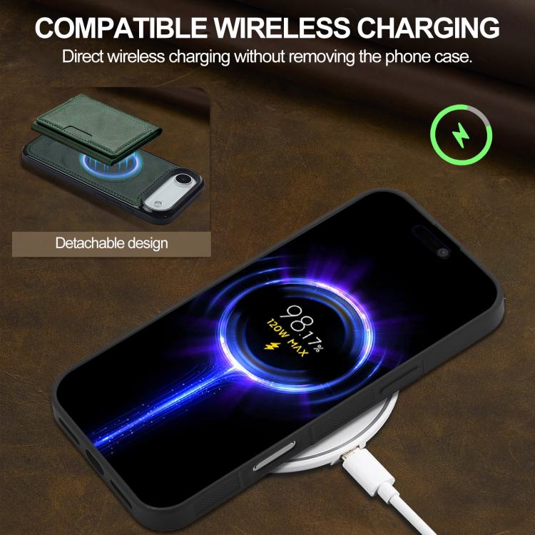 For iPhone Air LC.IMEEKE L5 Series Detachable RFID Card Bag Magsafe Phone Case(Green) by LC.IMEEKE