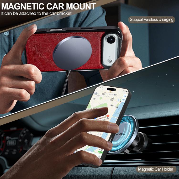 For iPhone Air LC.IMEEKE L5 Series Detachable RFID Card Bag Magsafe Phone Case(Red) by LC.IMEEKE