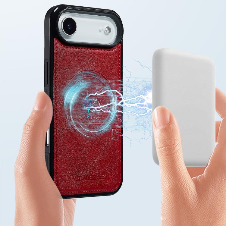 For iPhone Air LC.IMEEKE L5 Series Detachable RFID Card Bag Magsafe Phone Case(Red) by LC.IMEEKE