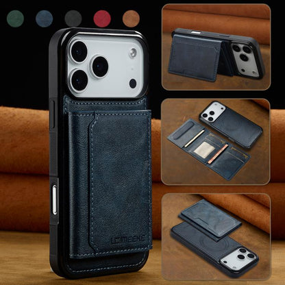 For iPhone 17 Pro LC.IMEEKE L5 Series Detachable RFID Card Bag Magsafe Phone Case(Blue) by LC.IMEEKE
