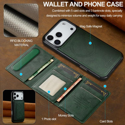 For iPhone 17 Pro LC.IMEEKE L5 Series Detachable RFID Card Bag Magsafe Phone Case(Green) by LC.IMEEKE