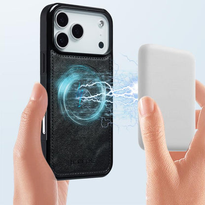 For iPhone 17 Pro Max LC.IMEEKE L5 Series Detachable RFID Card Bag Magsafe Phone Case(Black) by LC.IMEEKE