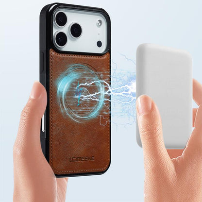 For iPhone 17 Pro Max LC.IMEEKE L5 Series Detachable RFID Card Bag Magsafe Phone Case(Brown) by LC.IMEEKE