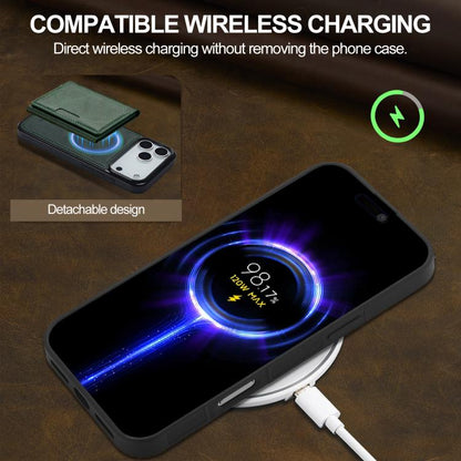 For iPhone 17 Pro Max LC.IMEEKE L5 Series Detachable RFID Card Bag Magsafe Phone Case(Green) by LC.IMEEKE