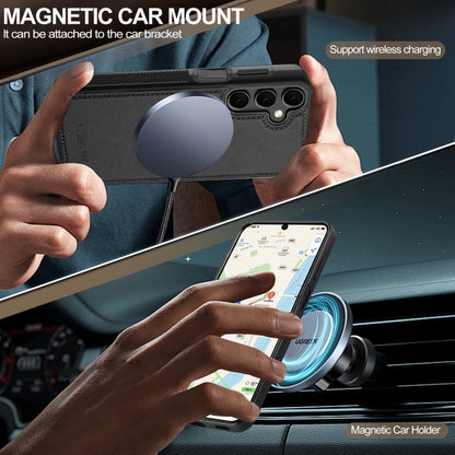 For Samsung Galaxy S24 5G LC.IMEEKE L5 Series Detachable RFID Card Bag Magsafe Phone Case(Black) by LC.IMEEKE