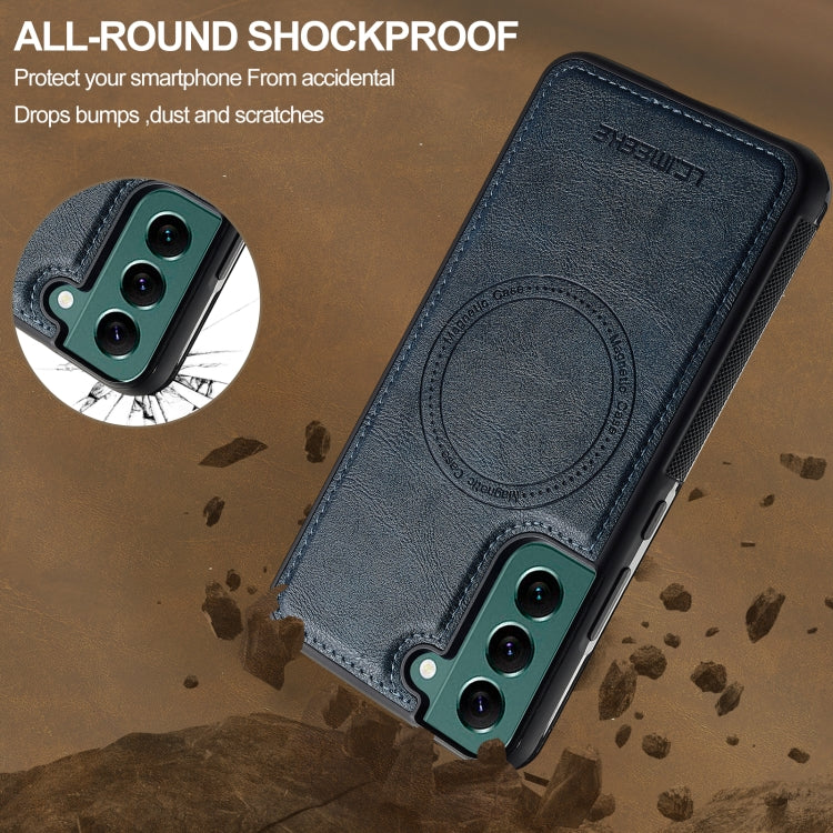 For Samsung Galaxy S20 FE LC.IMEEKE L5 Series Detachable RFID Card Bag Magsafe Phone Case(Blue) by LC.IMEEKE