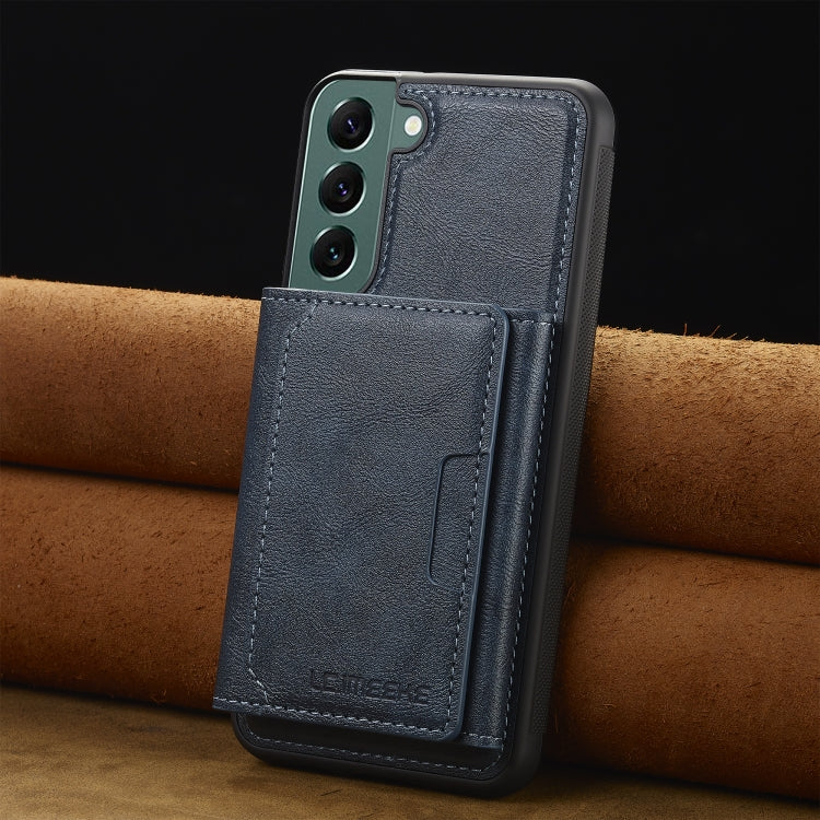 For Samsung Galaxy S21 5G LC.IMEEKE L5 Series Detachable RFID Card Bag Magsafe Phone Case(Blue) by LC.IMEEKE