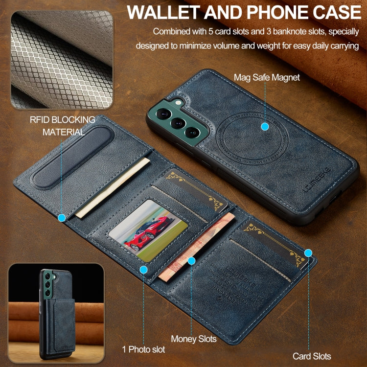 For Samsung Galaxy S21 5G LC.IMEEKE L5 Series Detachable RFID Card Bag Magsafe Phone Case(Blue) by LC.IMEEKE