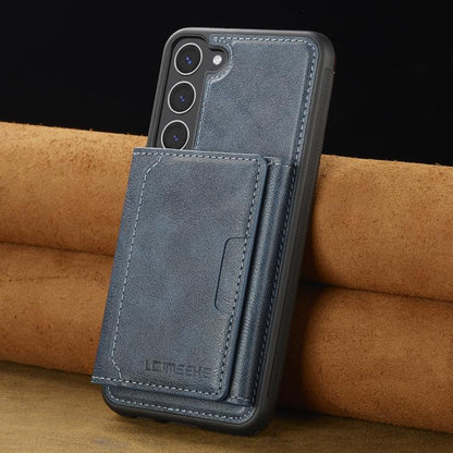 For Samsung Galaxy S25 5G LC.IMEEKE L5 Series Detachable RFID Card Bag Magsafe Phone Case(Blue) by LC.IMEEKE