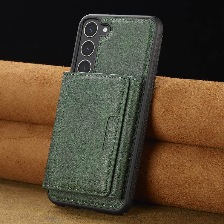 For Samsung Galaxy S25+ 5G LC.IMEEKE L5 Series Detachable RFID Card Bag Magsafe Phone Case(Green) by LC.IMEEKE